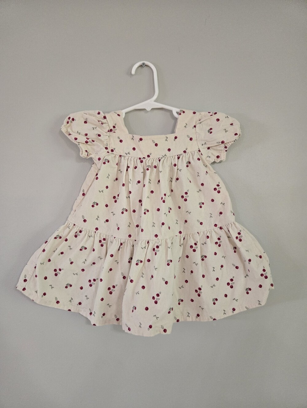Carter’s Child of Mine Baby Girls Cherry Print Corduroy Dress Cream 12M